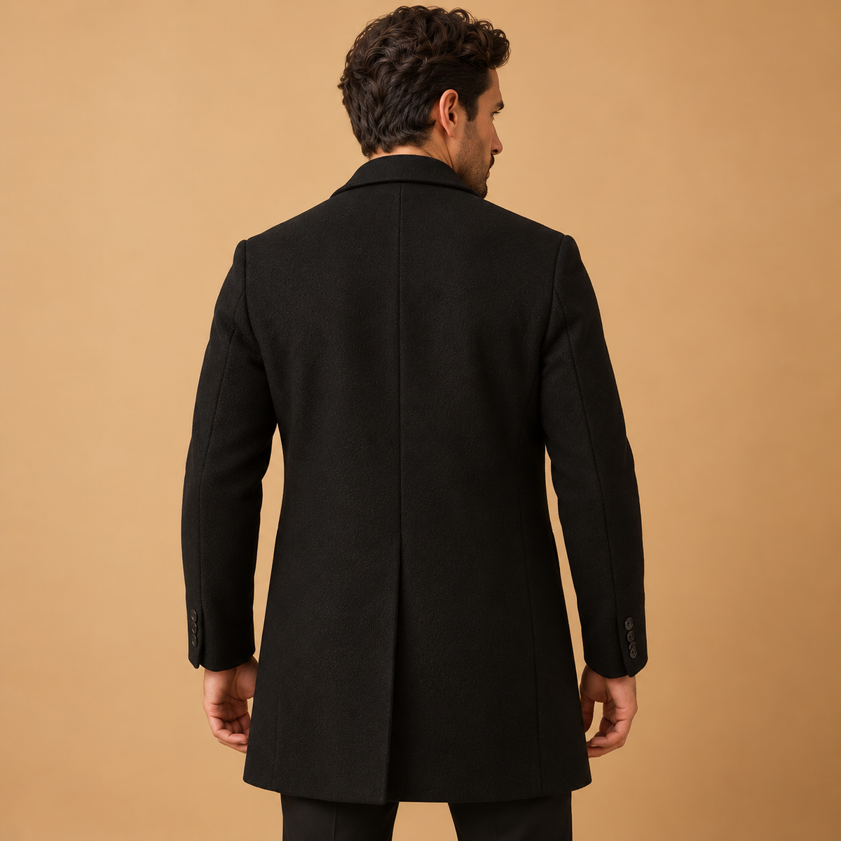 Abrigo Hombre Formal de Invierno con Solapas