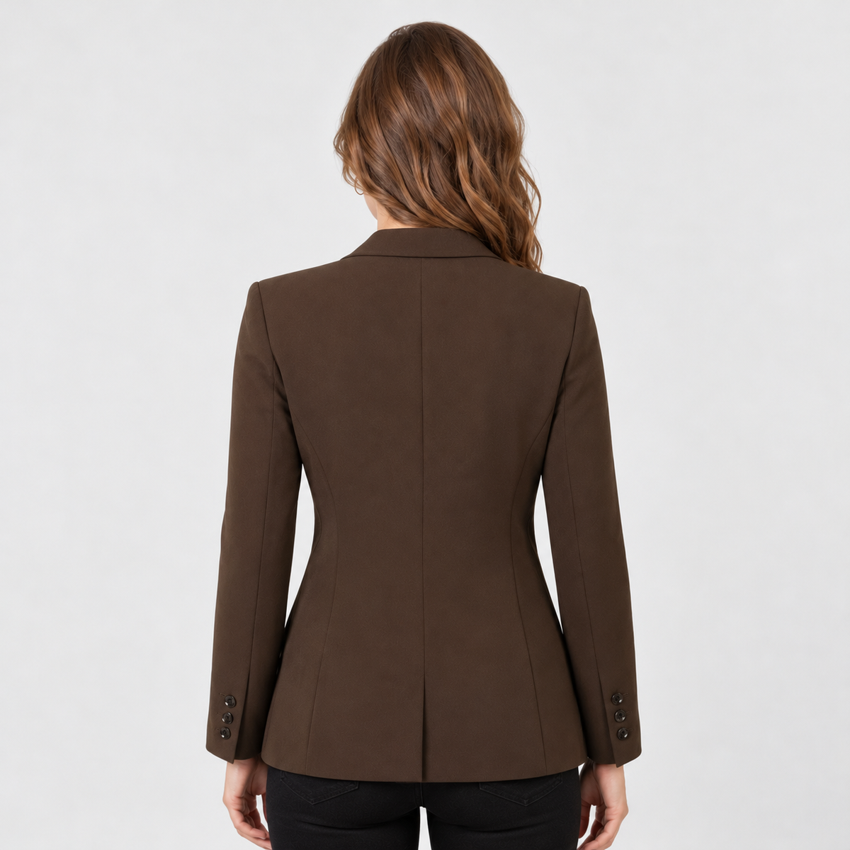 Blazer Entallado Marrón para Mujer, Casual o de Oficina