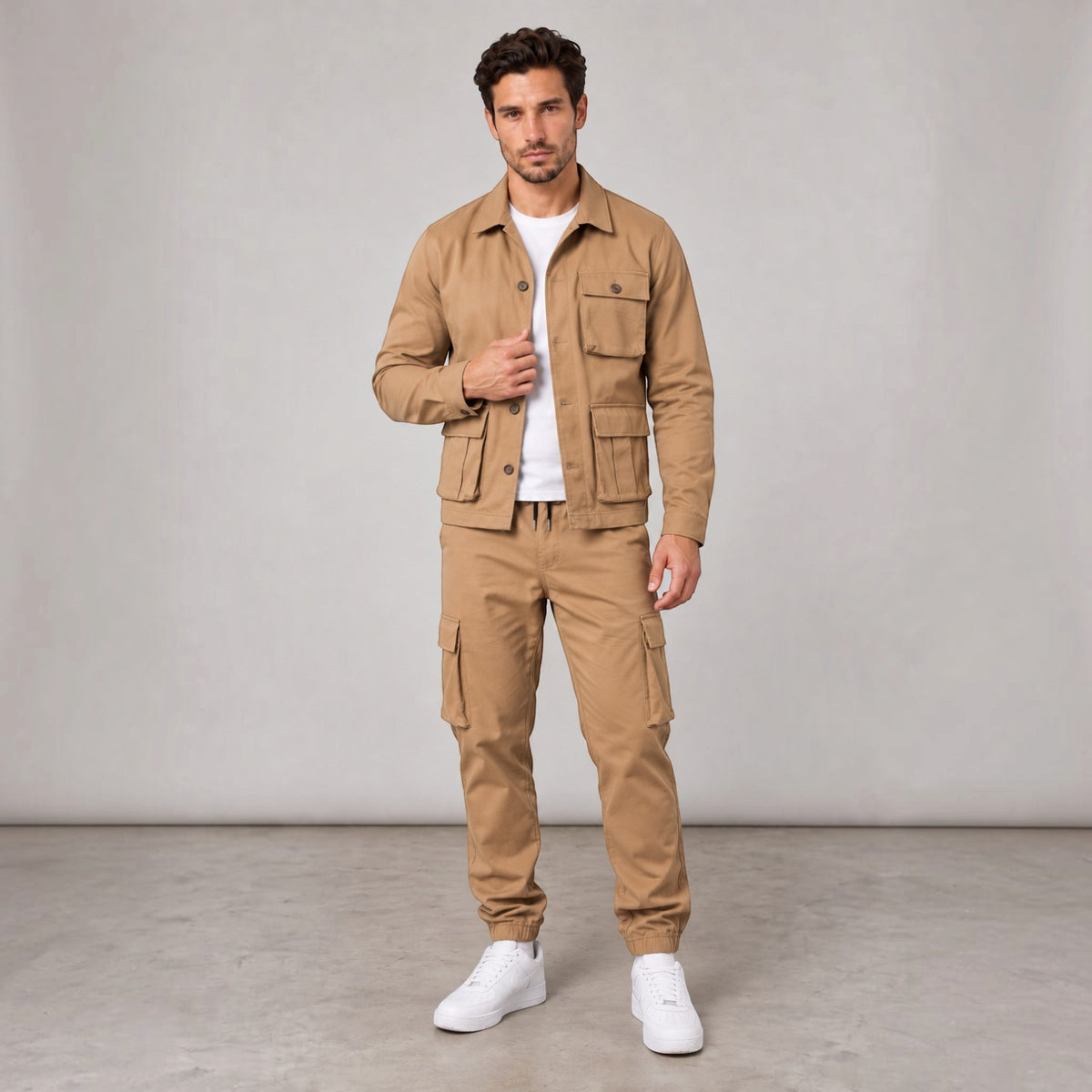 Conjunto Hombre Chaqueta Safari y Pantalón