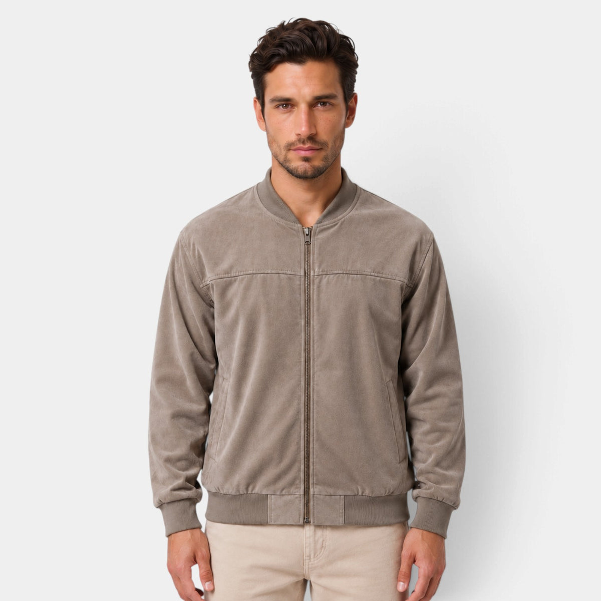 Cazadora Bomber para Hombre Cremallera Completa