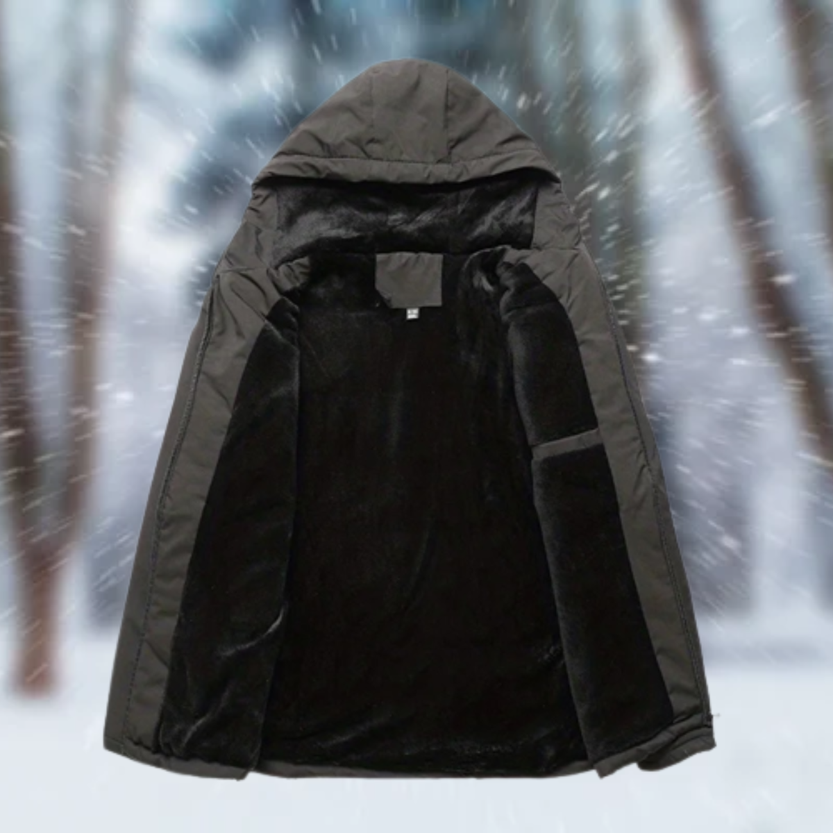 Men's Waterproof Hooded Jacket - Warm Winter Coat