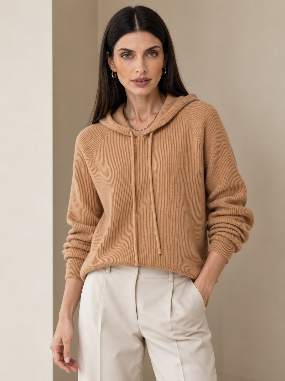Sudadera Mujer Clásica de Cachemira con Capucha