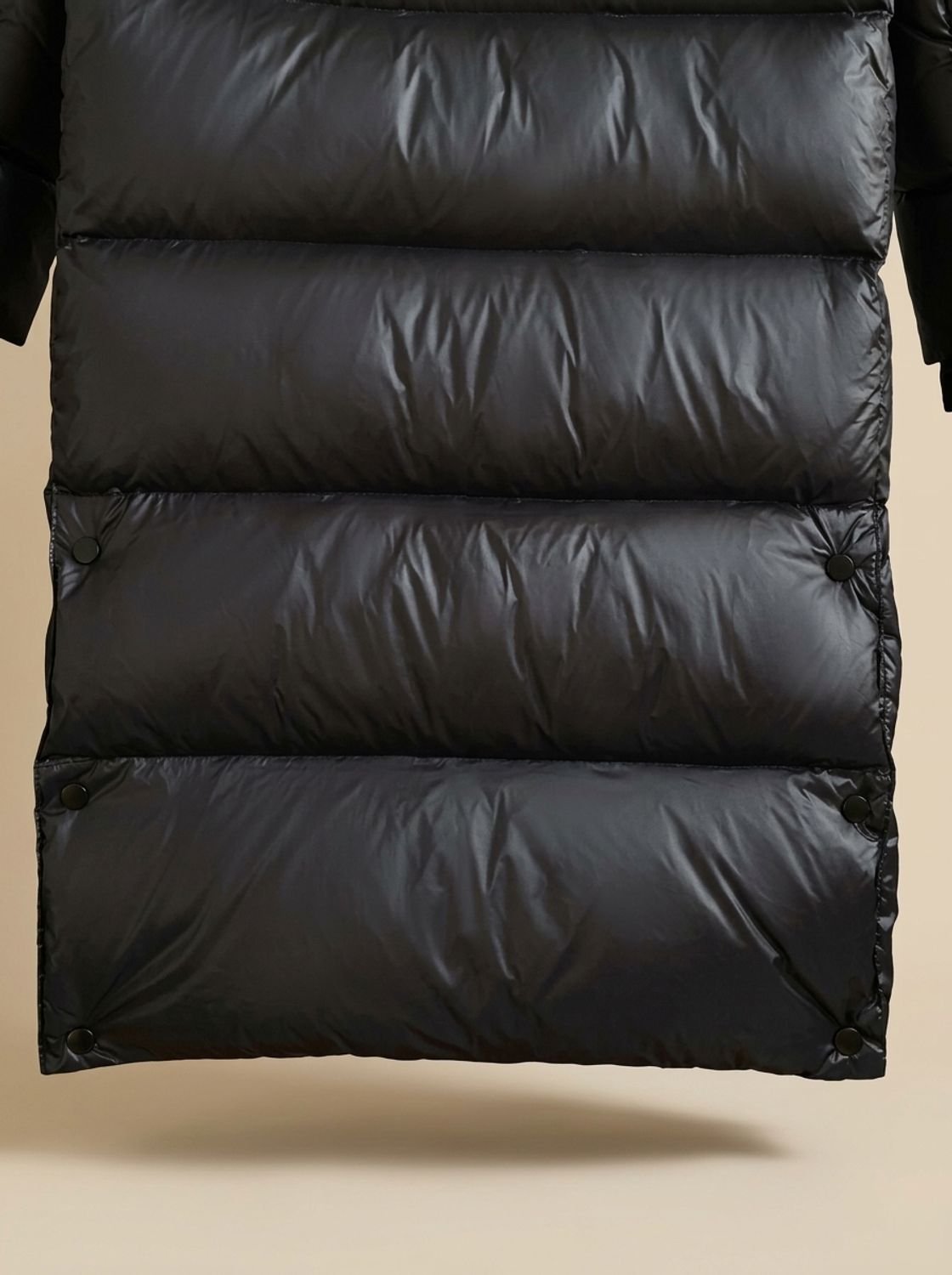 Women's Black Long Hooded Puffer Coat - Quilted Winter Parka
