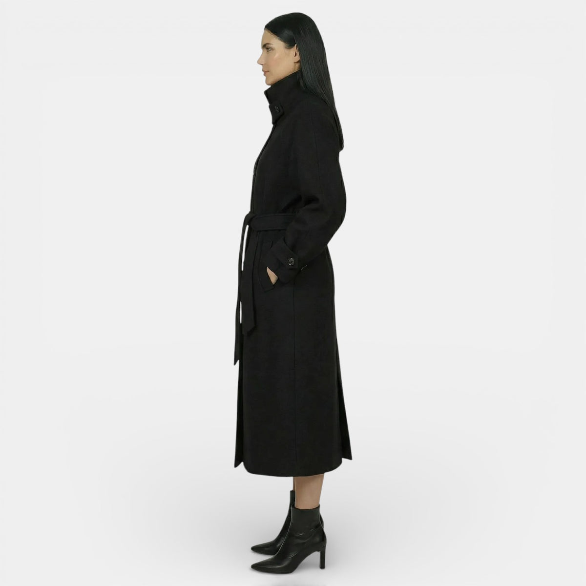 Abrigo Largo de Lana y Cashmere para Mujer