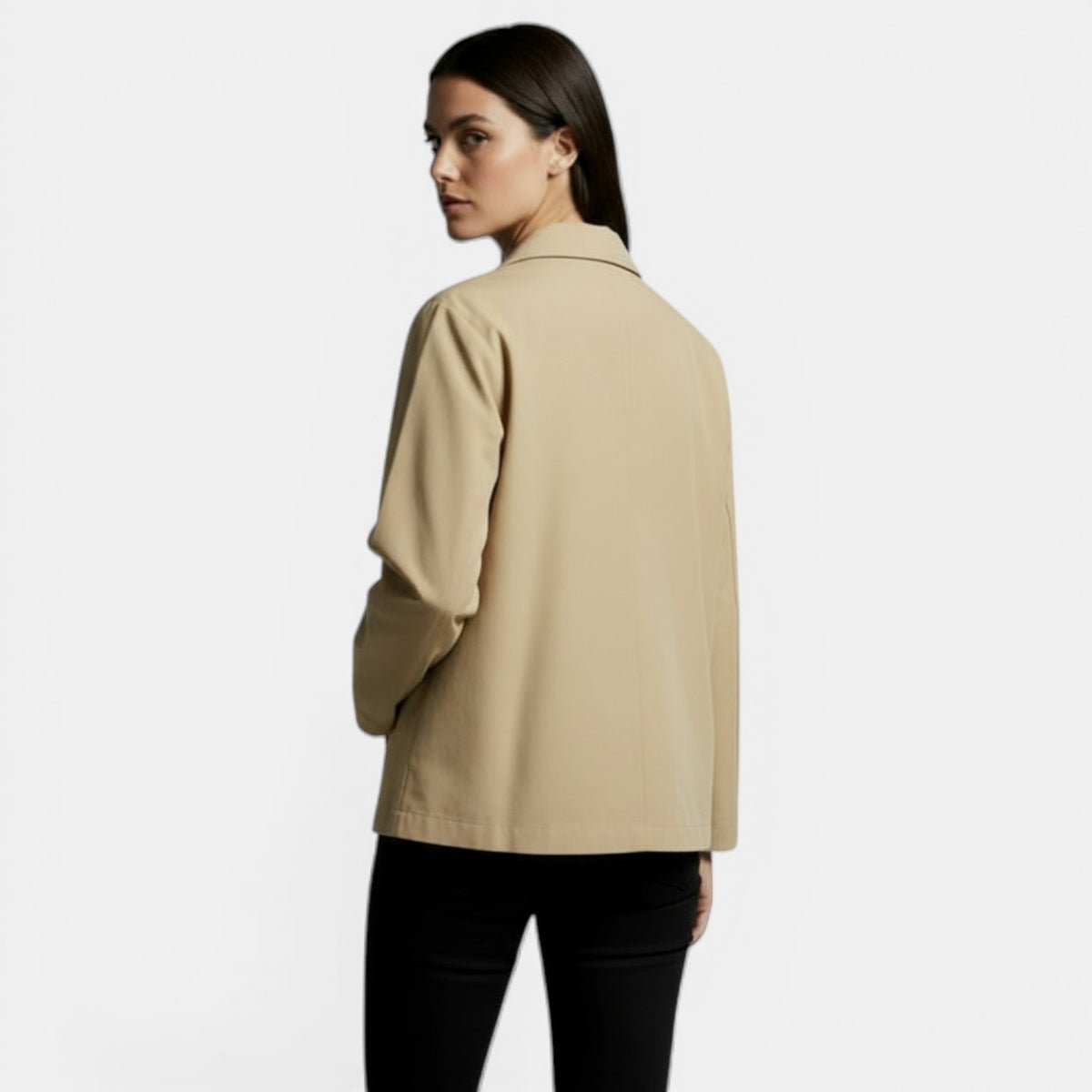 Women's Mid-Season Coat with Lapel