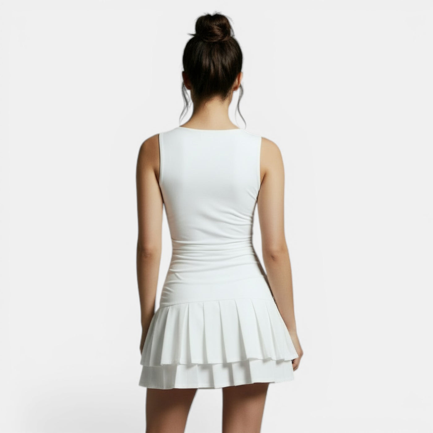 Vestido Mini Mujer Slim Fit Elegante Sin Mangas