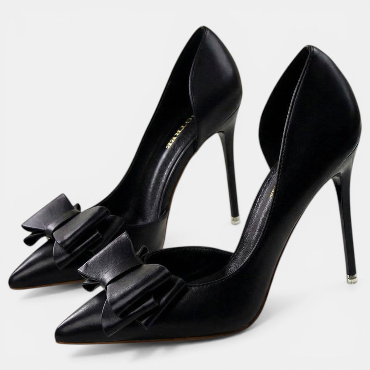 Tacones Mujer Punta Fina Abiertos Laterales