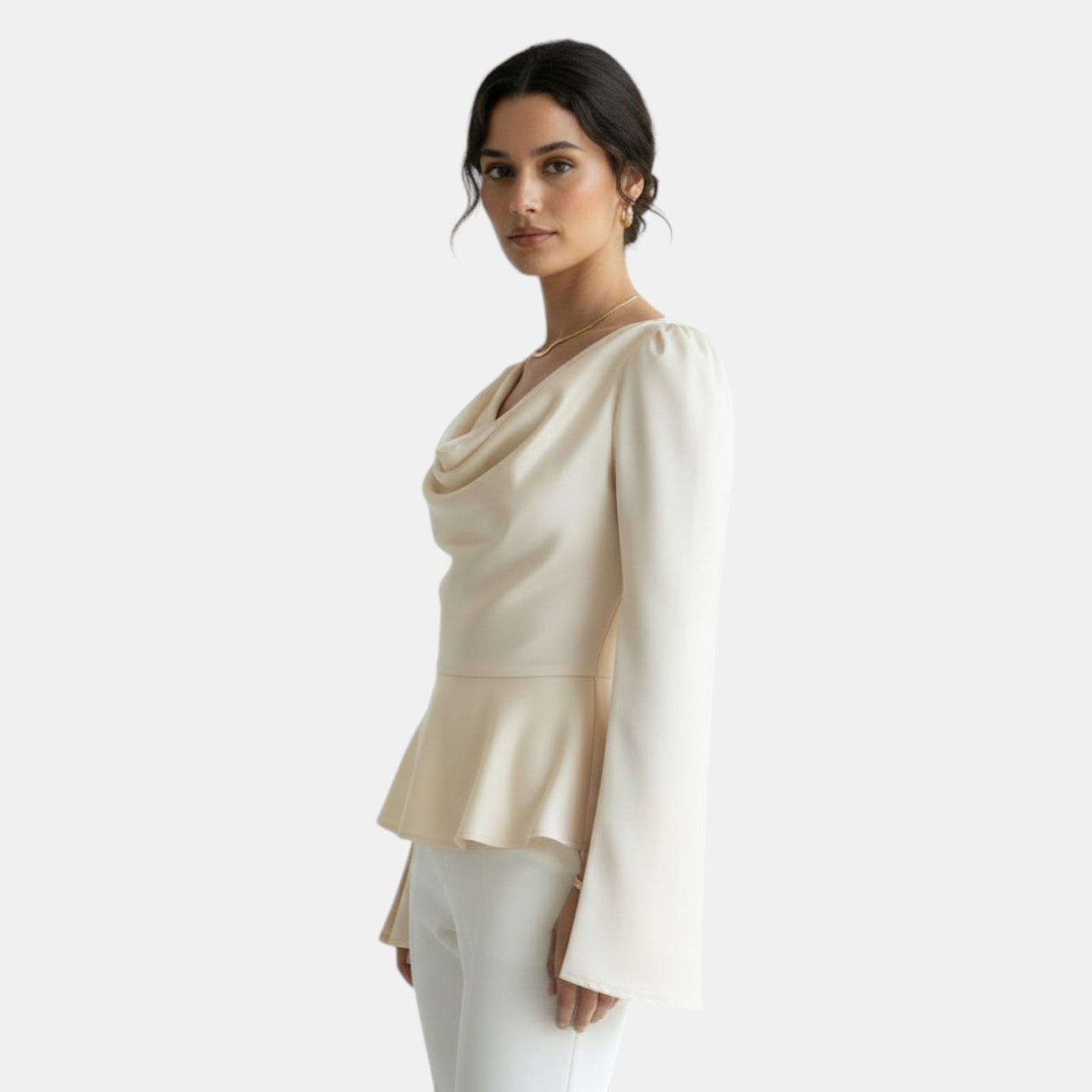 Blusa Satén Mujer Elegante