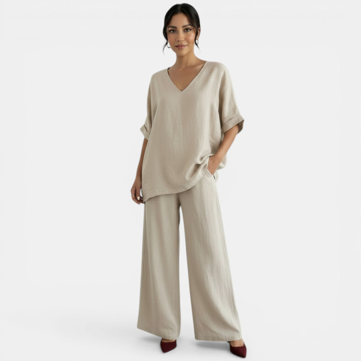 Women's Summer Cotton Linen Set