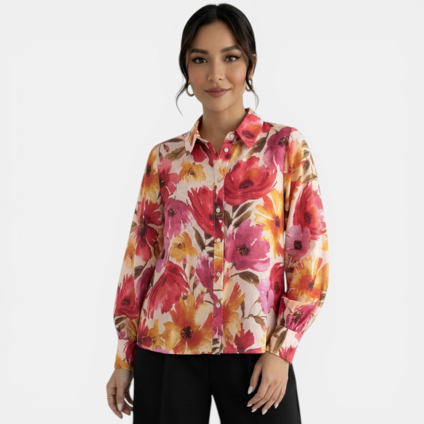 Camisa Floral Mujer Elegante