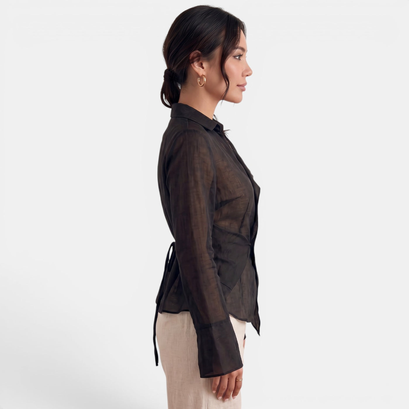 Blusa Lino Mujer Elegante