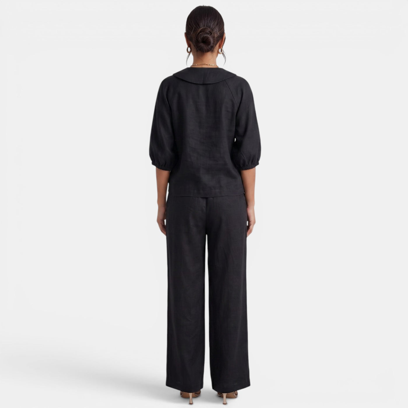 Linen Summer Puff Sleeve Set