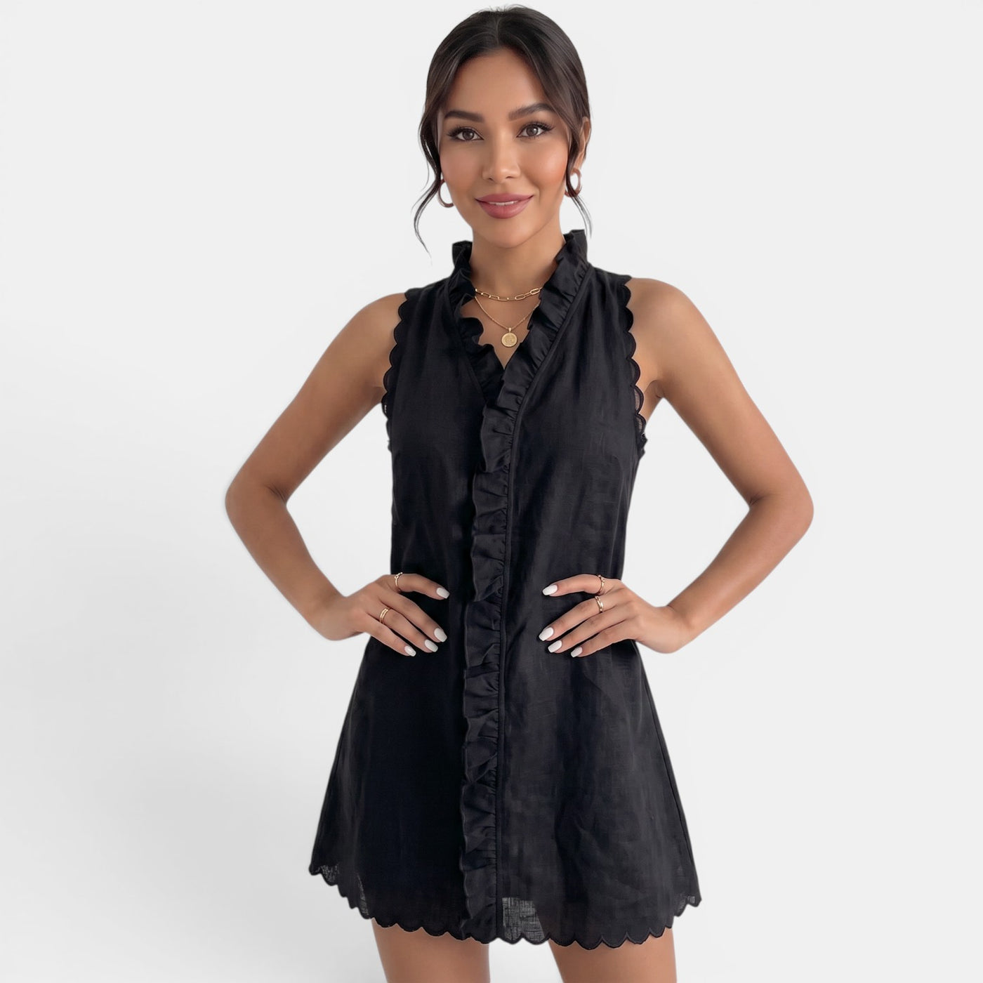 Women's Linen Short Summer Dress