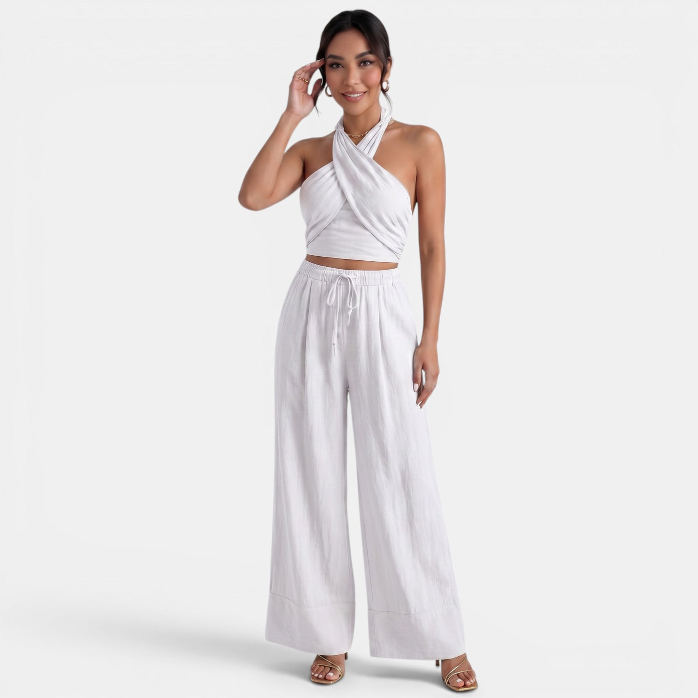 Women's Elegant Linen Summer Set