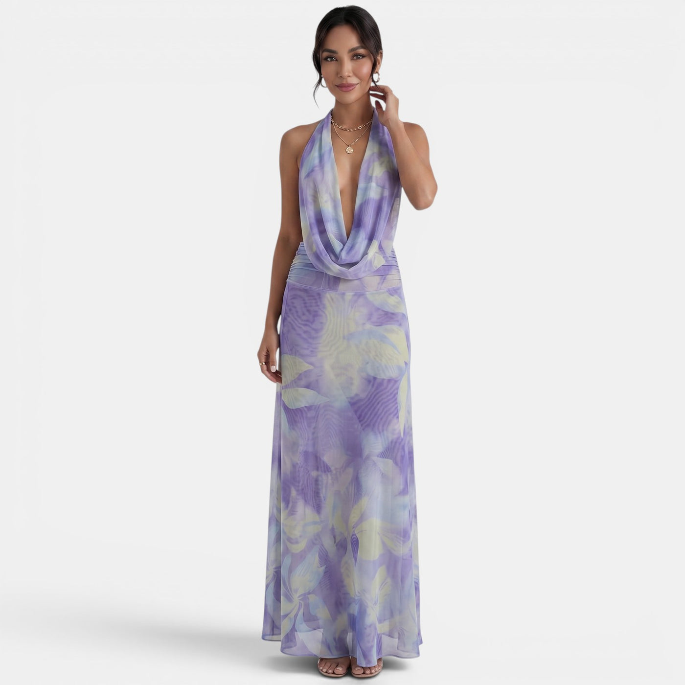 Green Halter Maxi Dress