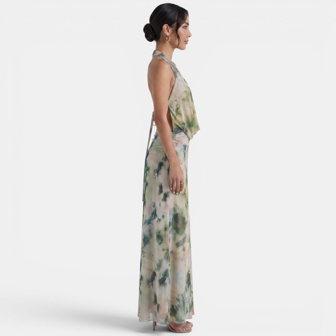 Green Halter Maxi Dress
