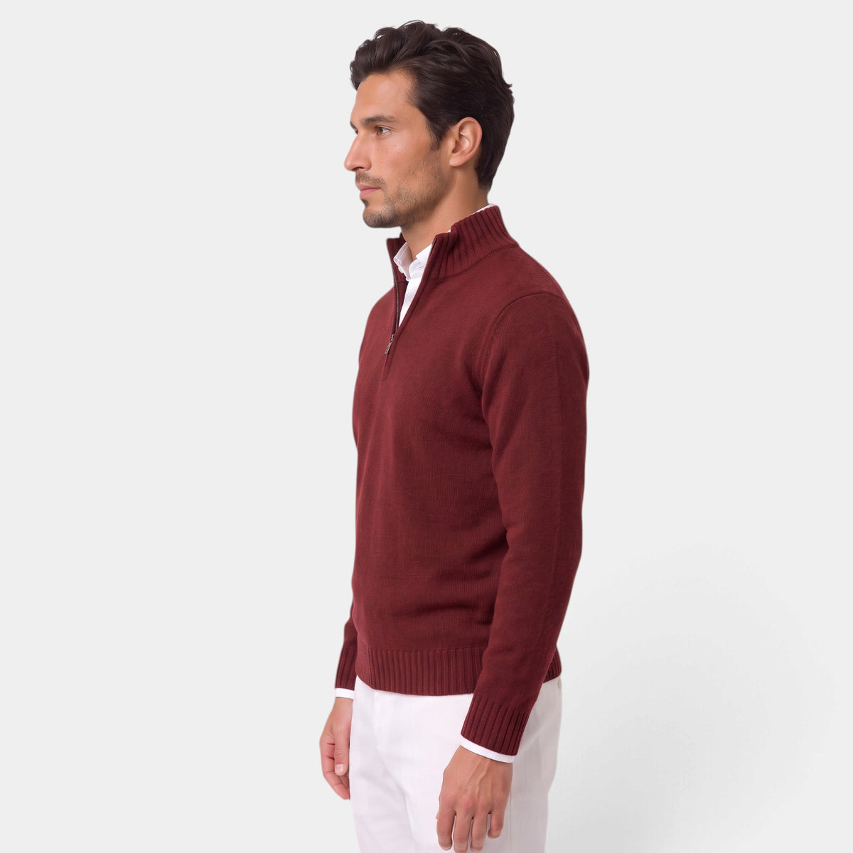 Jersey Hombre de Cachemira Media Cremallera