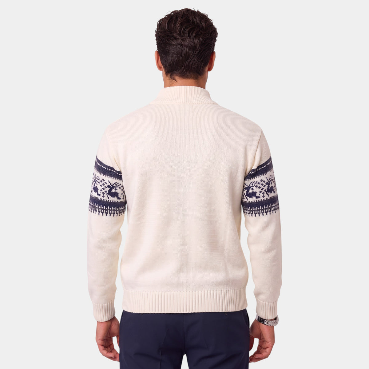 Jersey Navideño Hombre Punto Cuello Alto