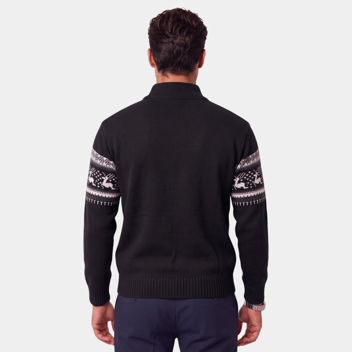 Jersey Navideño Hombre Punto Cuello Alto