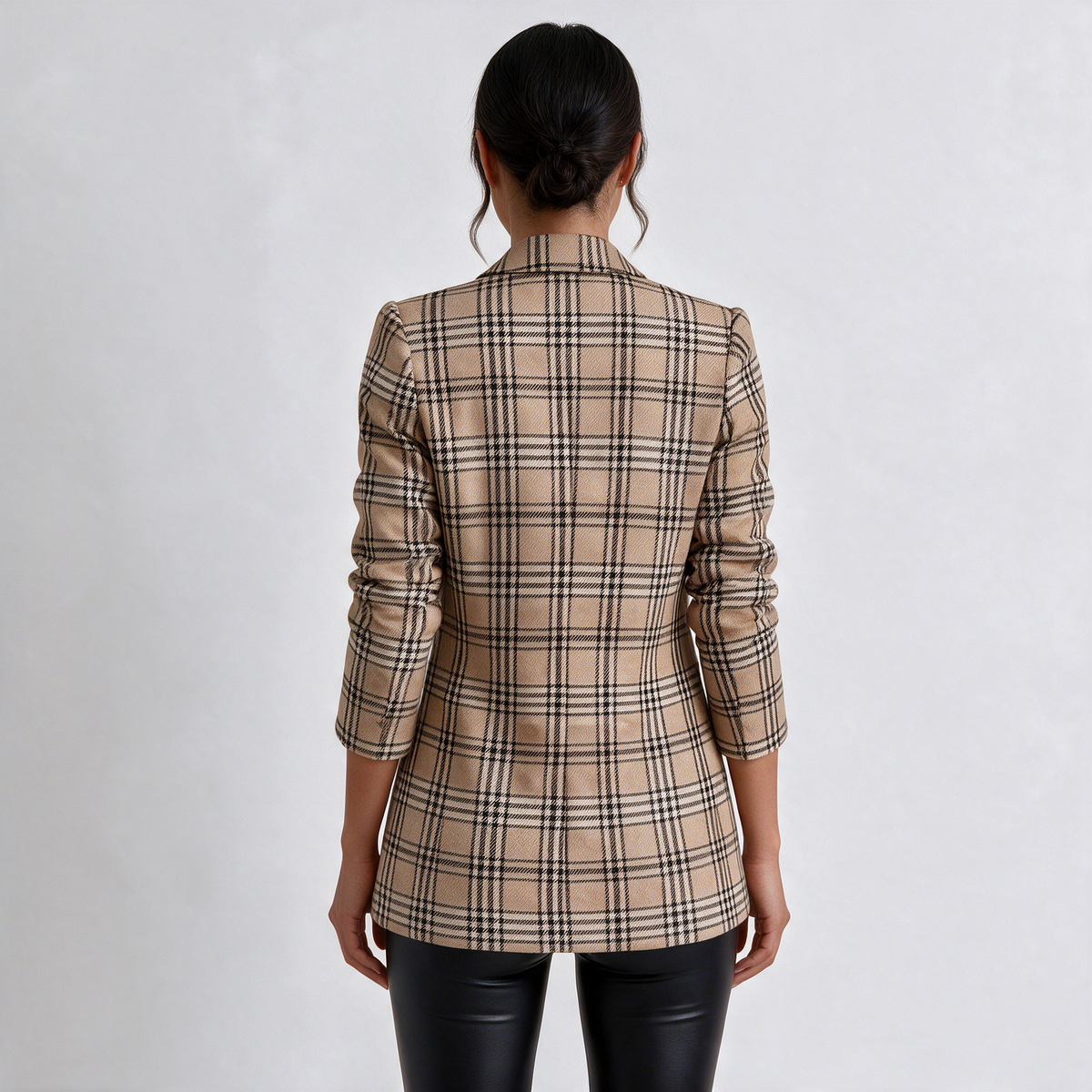 Abrigo Blazer Mujer Doble Botonadura Estampado