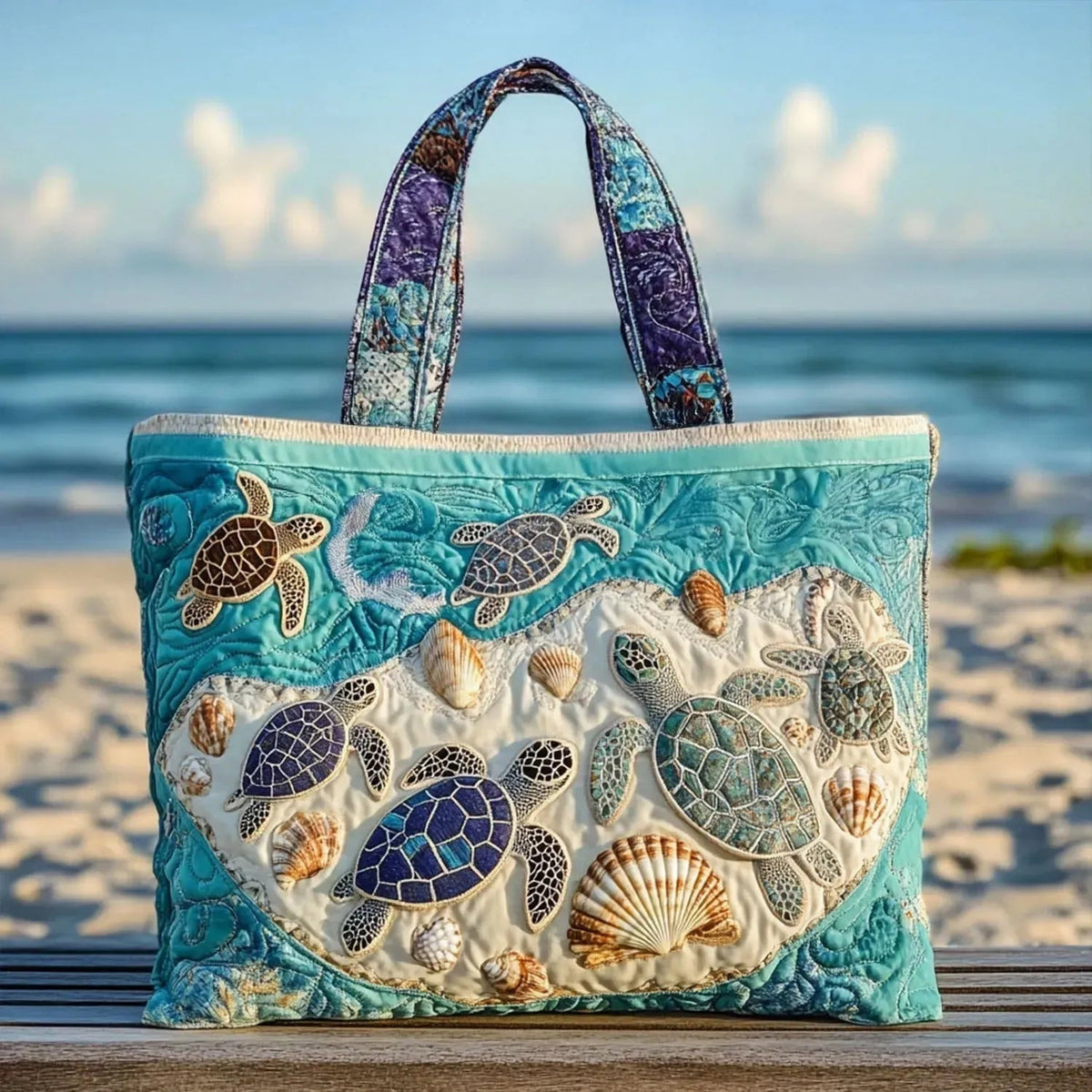 Women's Handmade Quilted Tote Bag - Dog, Cat and Floral Prints