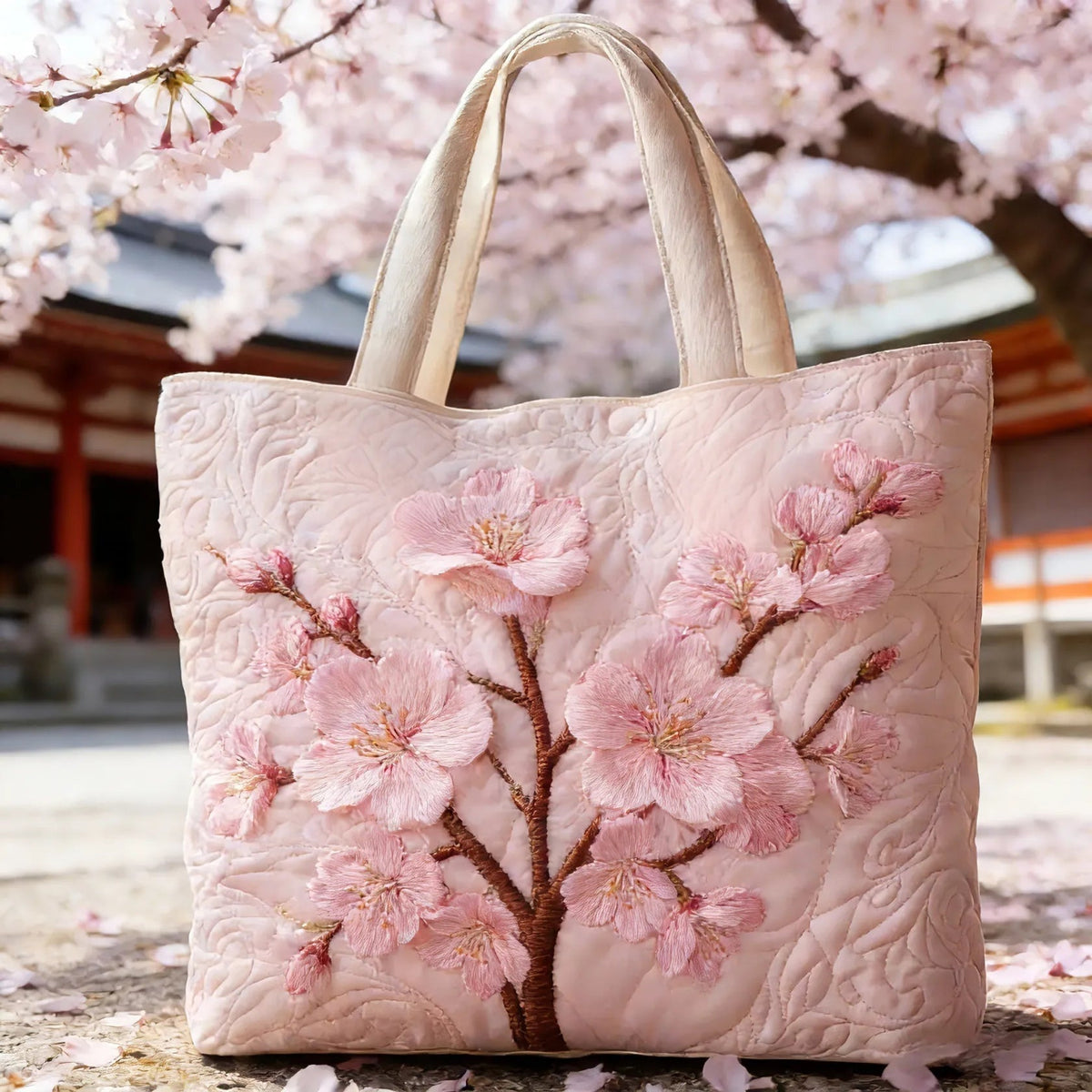 Women's Handmade Quilted Tote Bag - Dog, Cat and Floral Prints