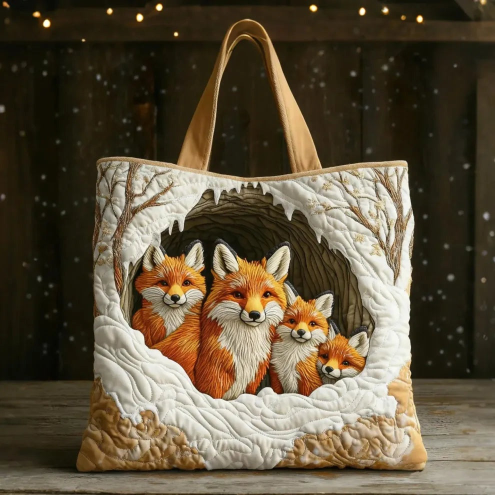 Women's Handmade Quilted Tote Bag - Dog, Cat and Floral Prints