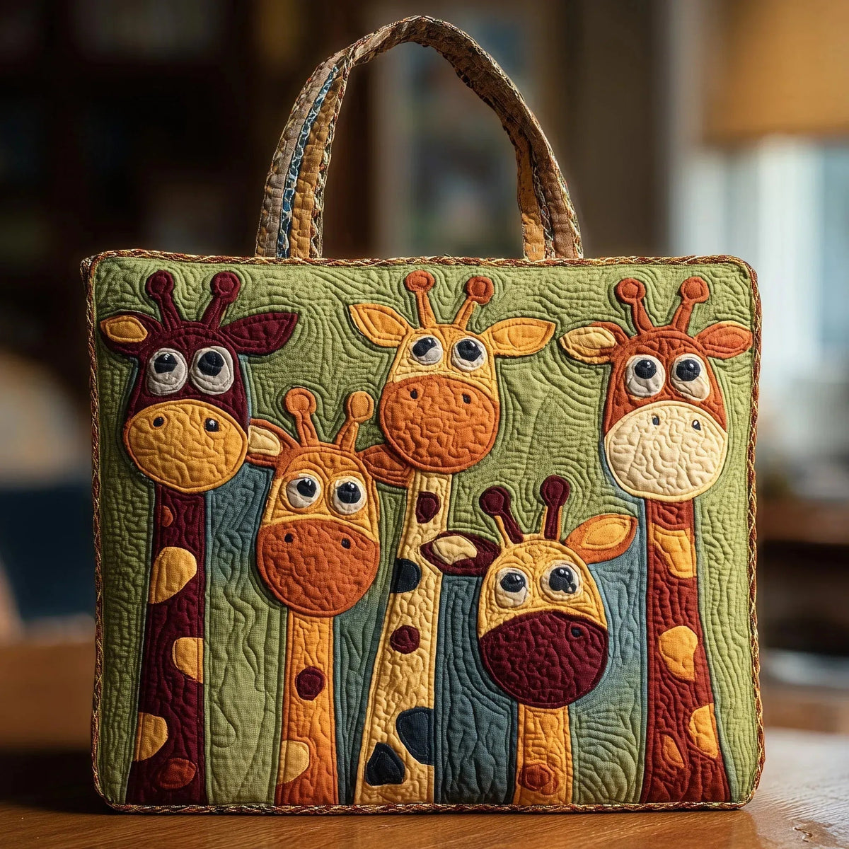 Women's Handmade Quilted Tote Bag - Dog, Cat and Floral Prints