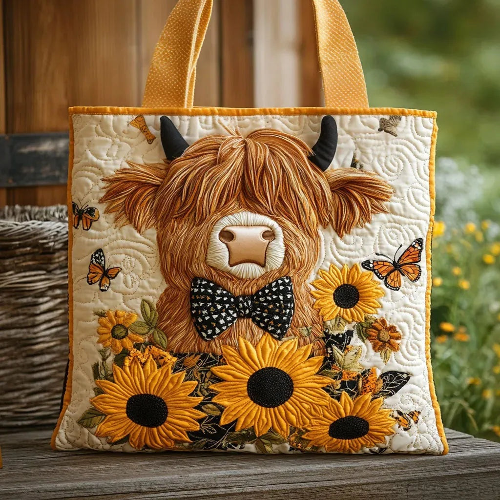 Women's Handmade Quilted Tote Bag - Dog, Cat and Floral Prints
