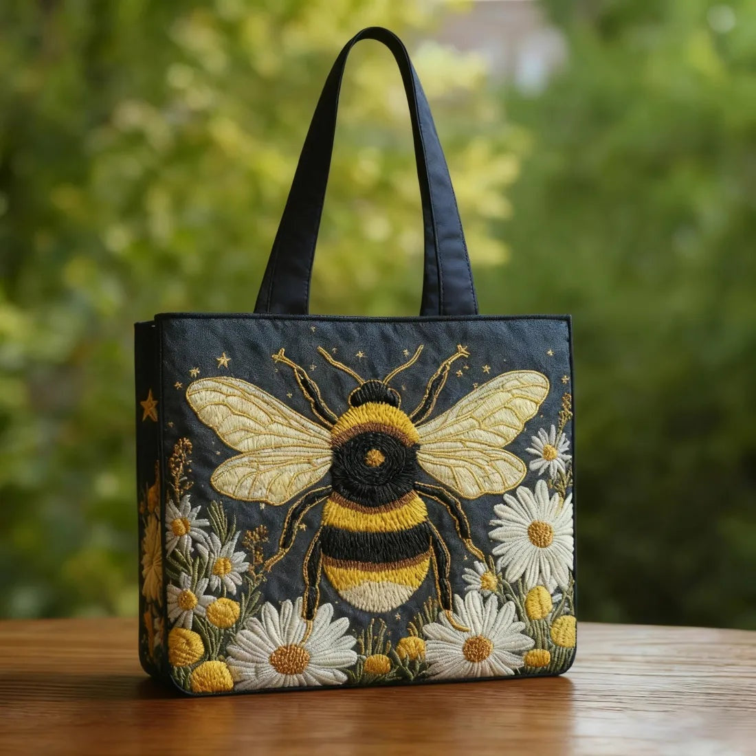 Women's Handmade Quilted Tote Bag - Dog, Cat and Floral Prints