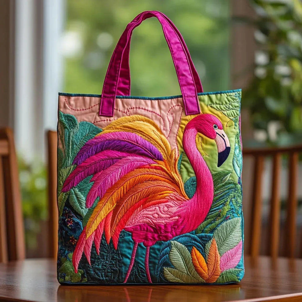 Women's Handmade Quilted Tote Bag - Dog, Cat and Floral Prints