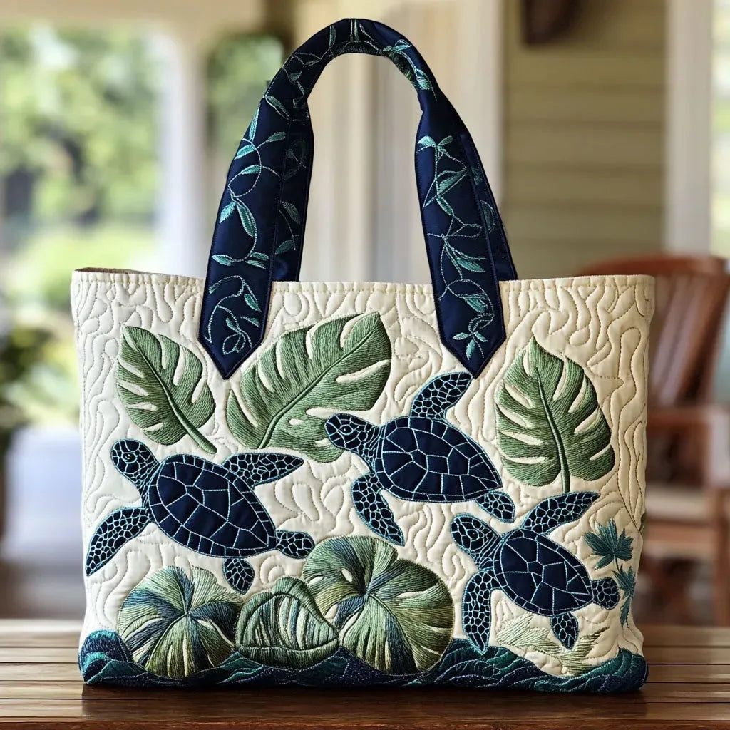 Women's Handmade Quilted Tote Bag - Dog, Cat and Floral Prints