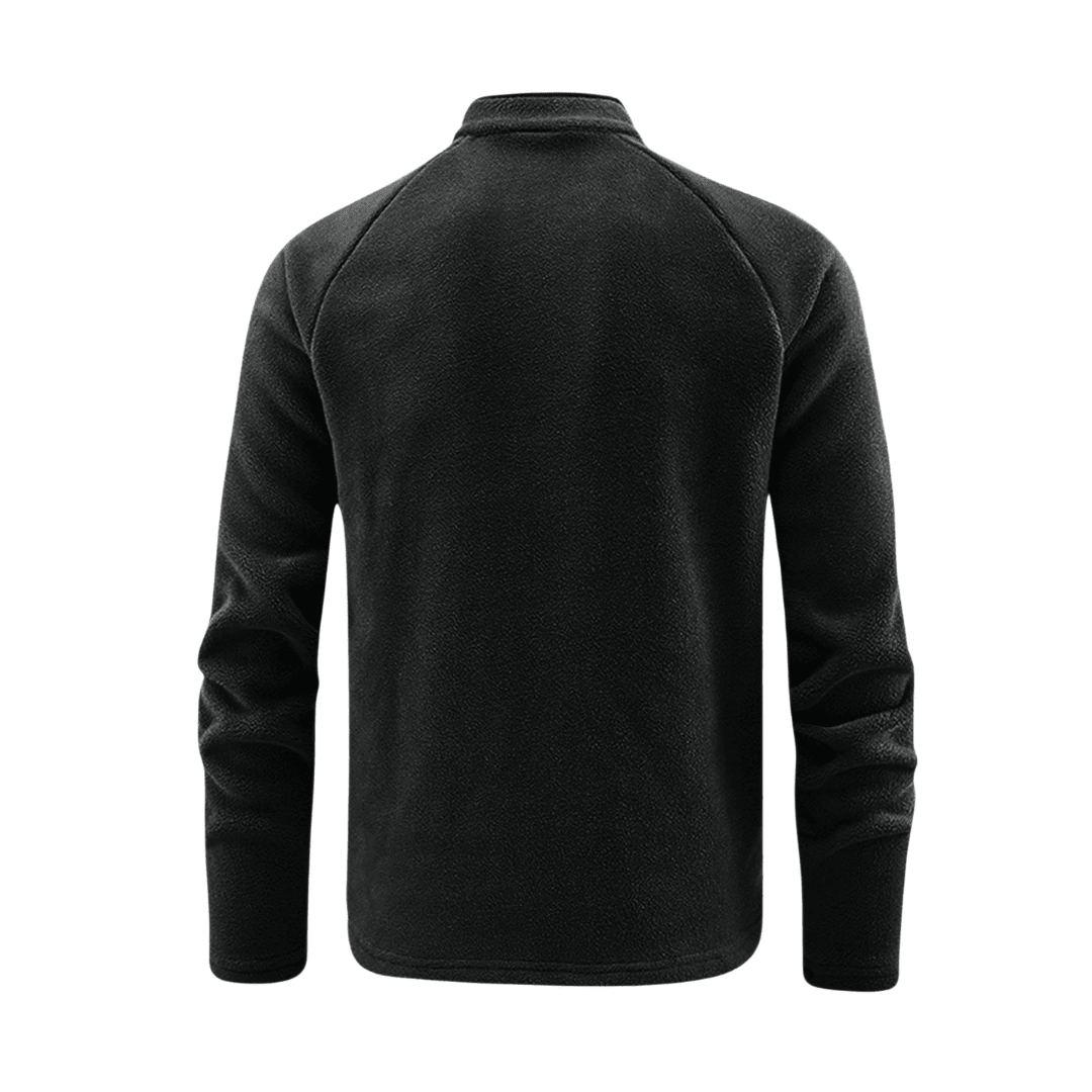 Men's Half-Zip Fleece Pullover Jacket - Breathable Stand Collar