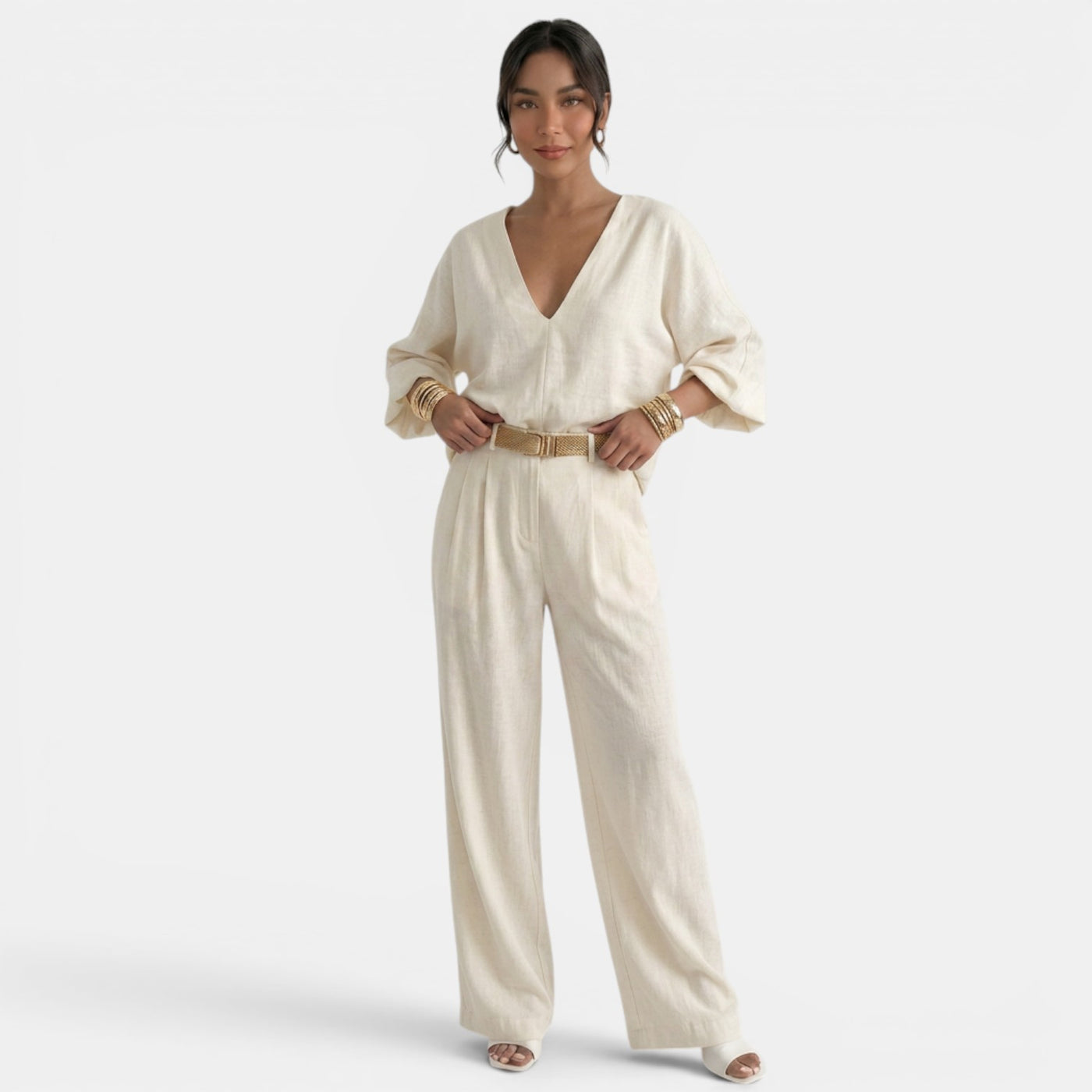 Women's Linen Summer Pant Set