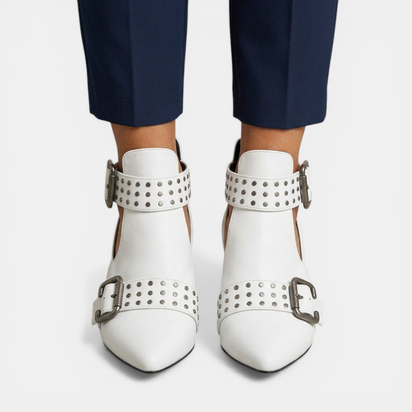 Women's High-Heel Leather Sandals
