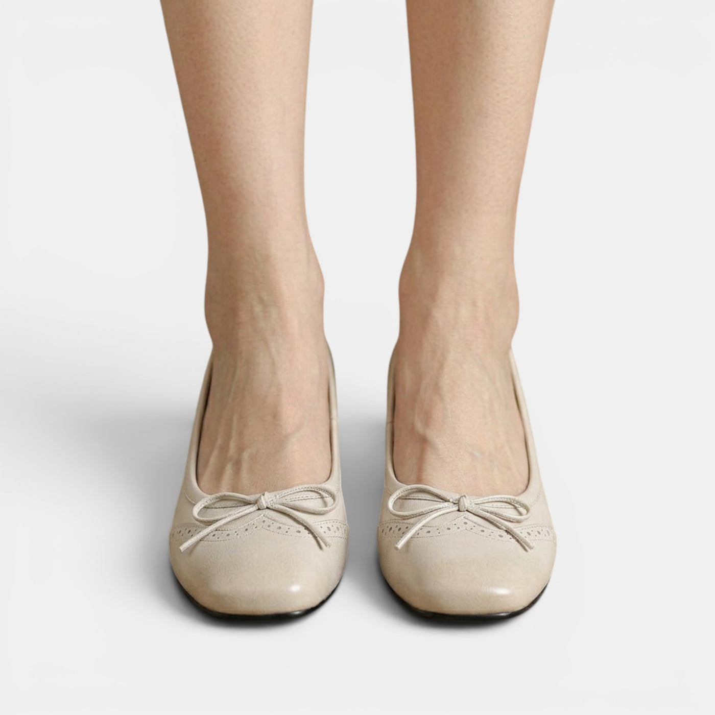 Women's Leather Mid-Heel Sandals