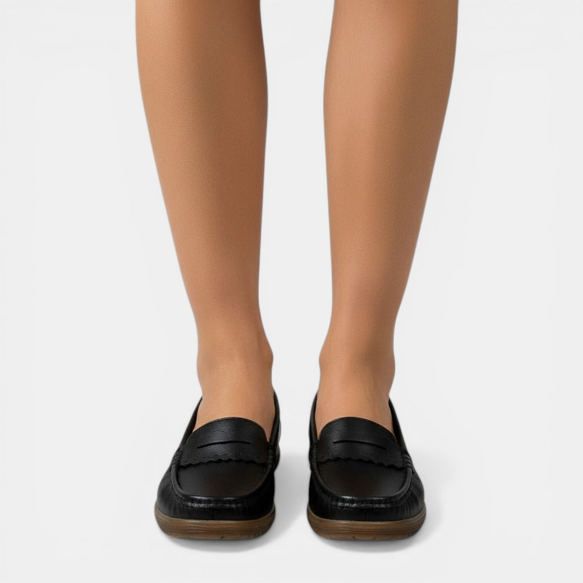Women's Orthopedic Loafers - Perforated Slip-On, Soft Sole