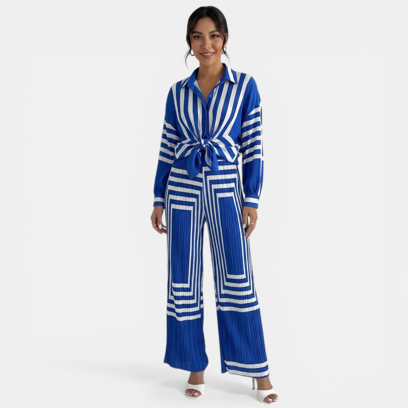 Conjunto Camisa y Pantalón Azul Verano