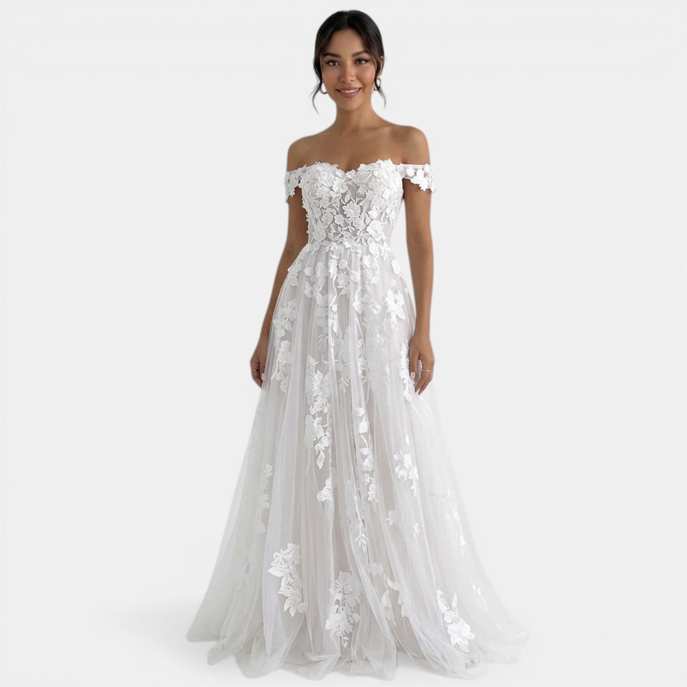 Vestido Novia Encaje Princesa Maxi