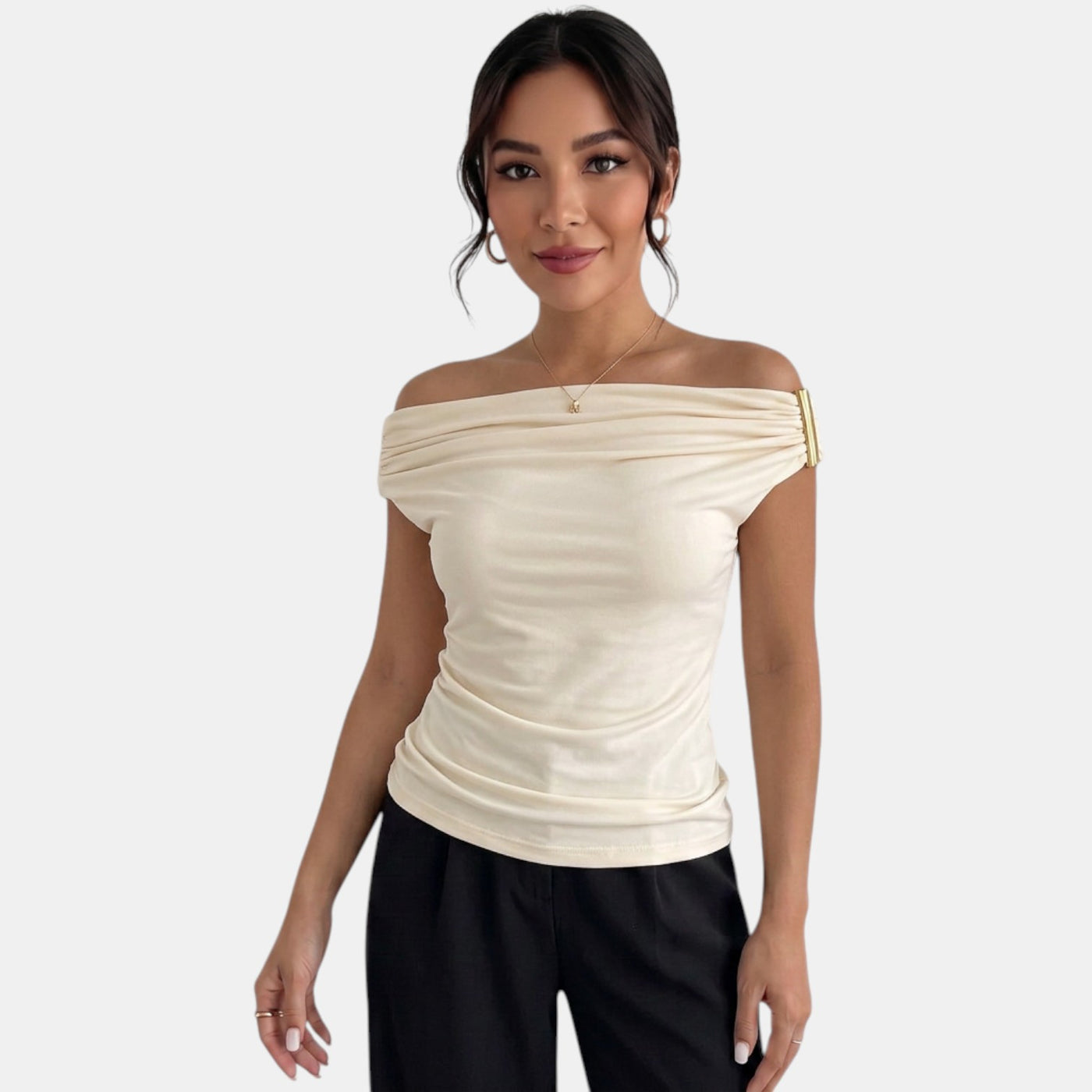 Women's Off-the-Shoulder Top Beige