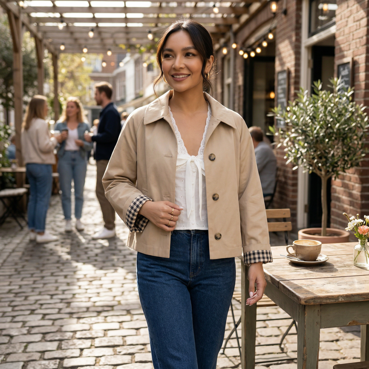 Elegant Women's Beige Jacket