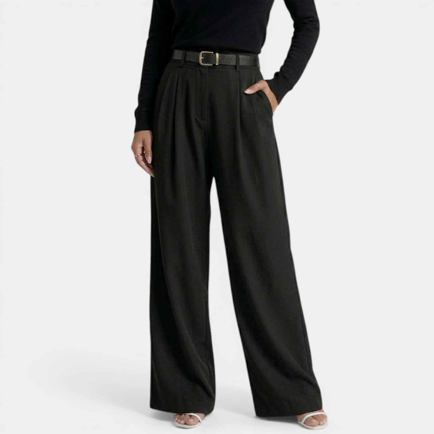 Women's Elegant High-Waisted Trousers
