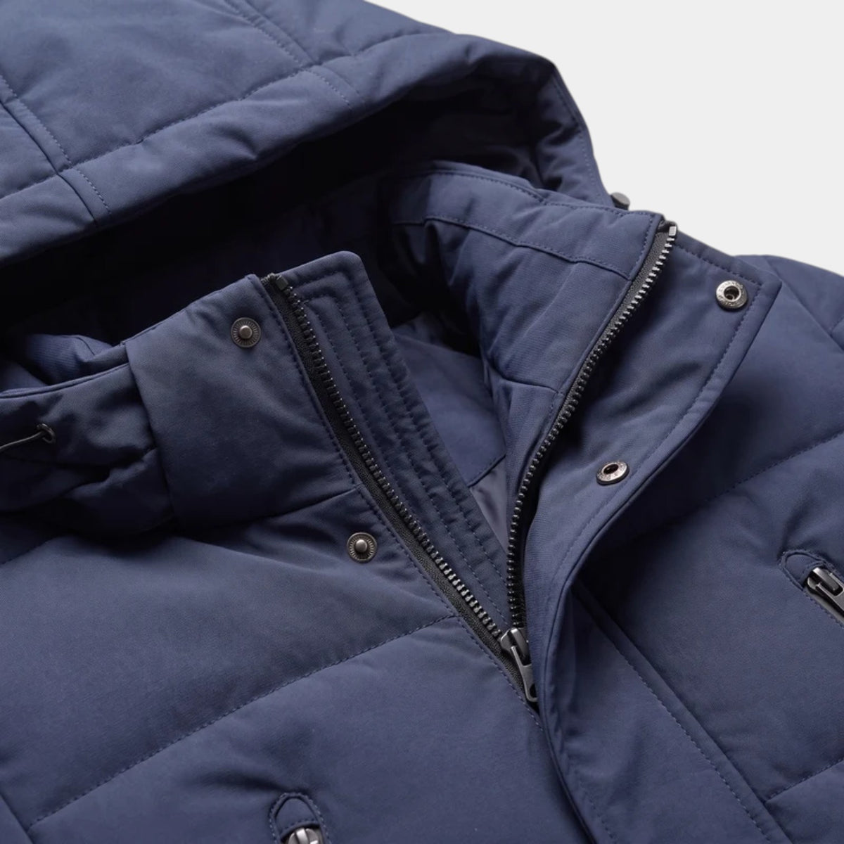 Parka Hombre Acolchada Cortavientos con Capucha