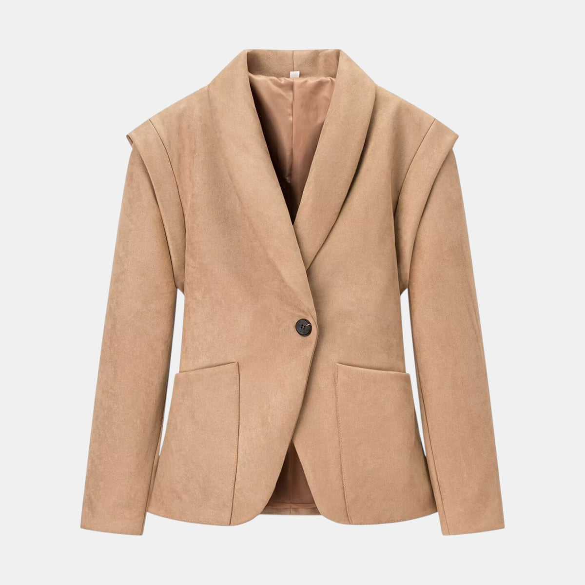 Chaqueta Ante Mujer Retro con Solapas