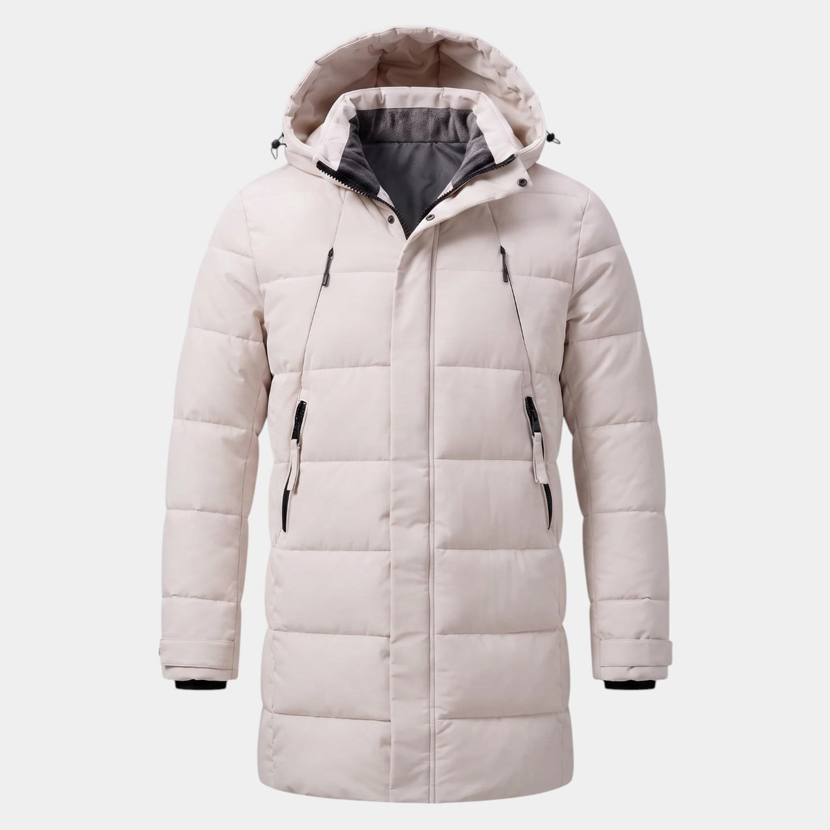 Parka Hombre Acolchada Cortavientos con Capucha