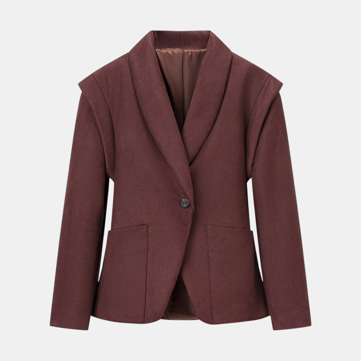 Chaqueta Ante Mujer Retro con Solapas