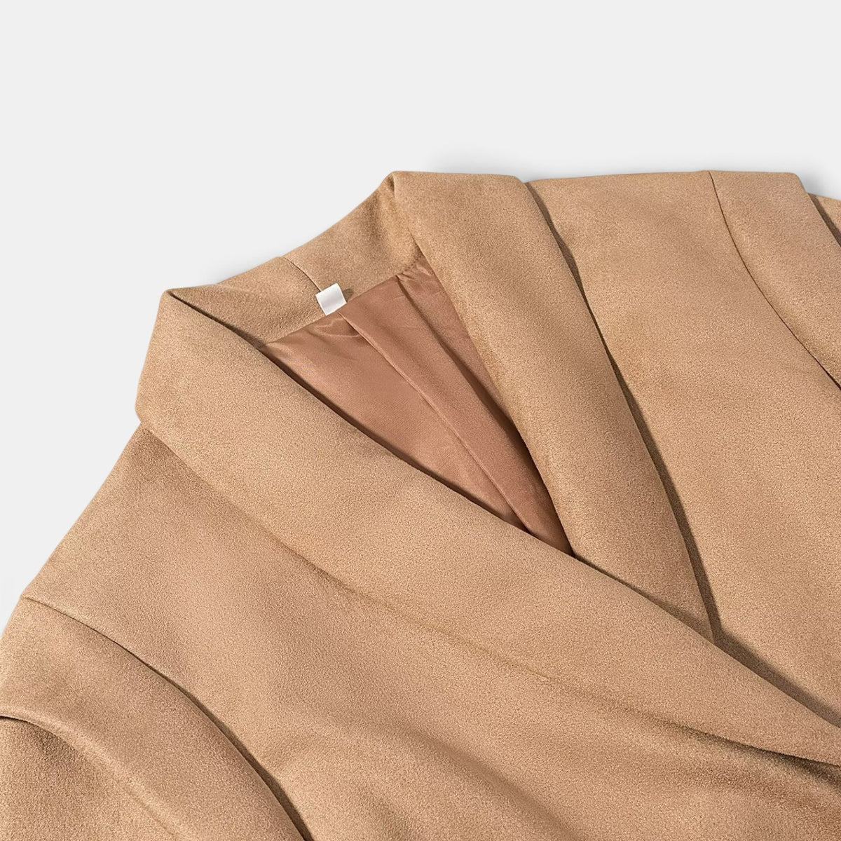 Chaqueta Ante Mujer Retro con Solapas