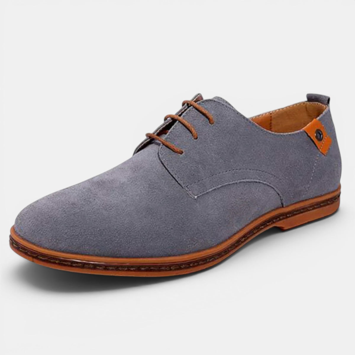 Men's Suede Derby Shoes - Lace-Up, Classic