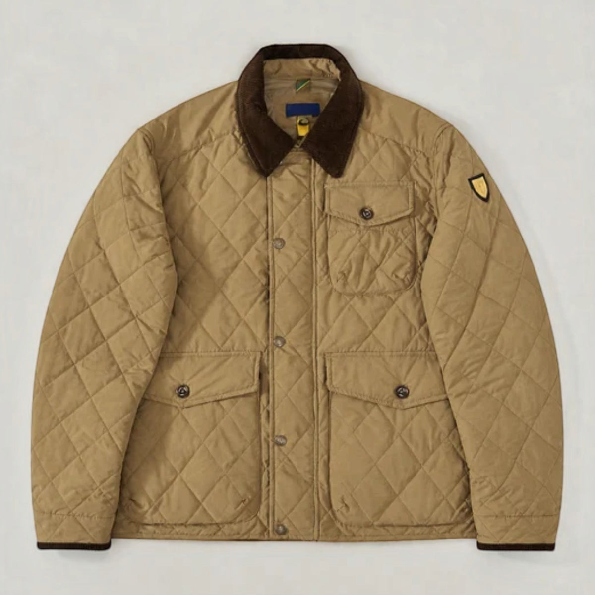 Men's Quilted Sport Jacket - High Neck Collar