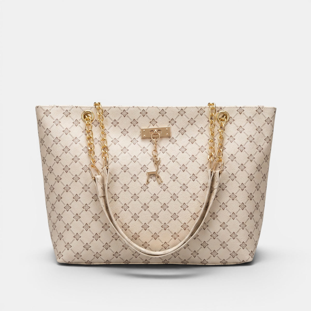 Women's Leather Chain Bag - Retro Structured Handbag